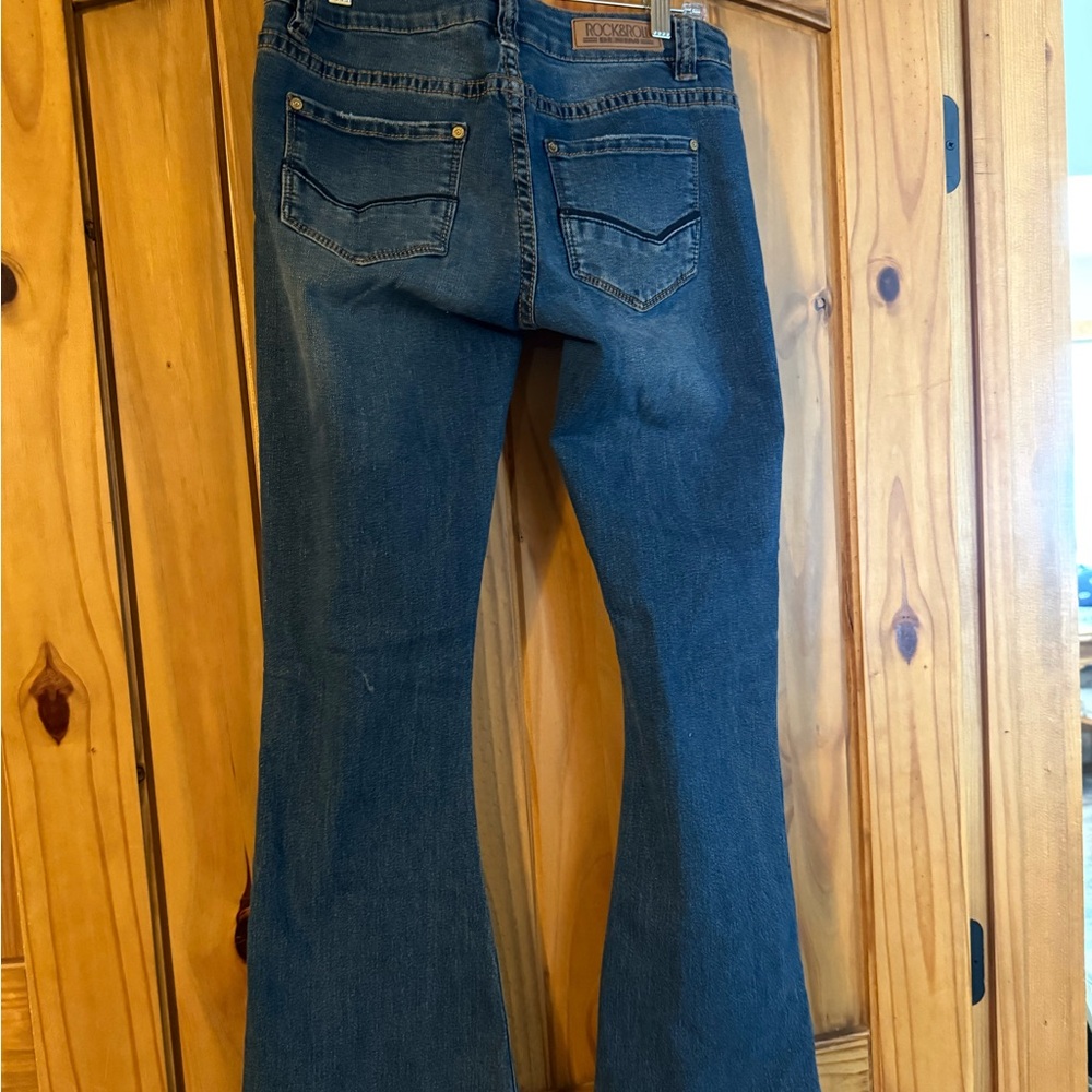 Rock & Roll Cowgirl Dark Blue Flare Jeans - Picture 5 of 6